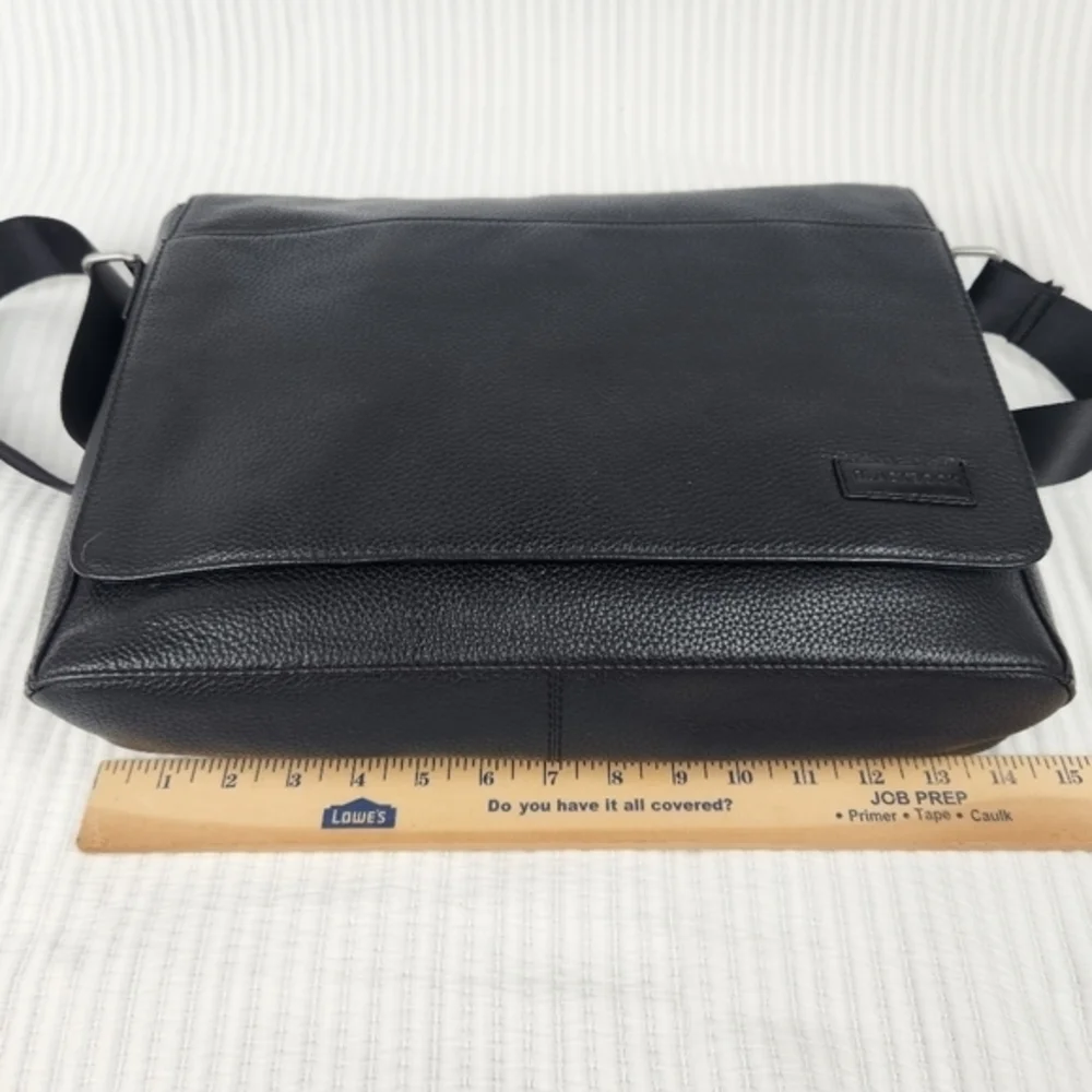 Bugatti Blackbook Pebble Leather‎ Briefcase Work Bag Adjustable Strap Profession